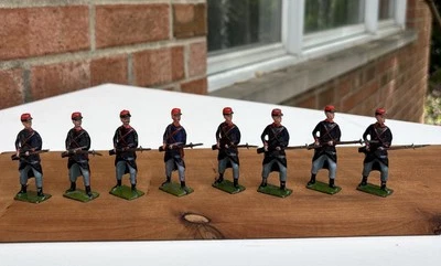 Juego de 8 figuras de colección de infantería belga de preguerra de Gran Bretaña #189 Foto 1 de 4