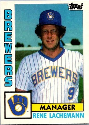 Rene Lachemann 1984 Topps Traded #67T Milwaukee Brewers - Image 1 of 2