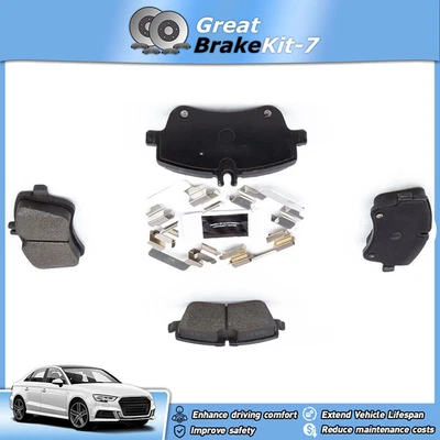 Front Brake Pad w/ Hardware Kit for 2001 2002 2003 2004Mercedes-Benz C240 2.6L - Image 1 of 3