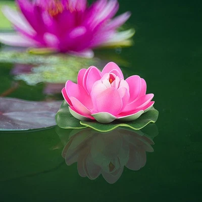 6 Piezas Jardín Loto Flotante Decoración Estanque Flor Falsa Artesanía Simulación Decoración Loto | Foto 1 de 4