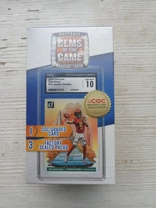 2025 Gems of the Game Football Box. 1 CGC graded card per box. 3 packs. Sealed - Picture 1 of 4