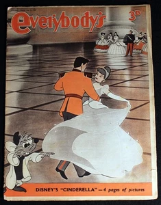 Everybody's Weekly UK Magazine CINDERELLA June 1950 Walt Disney History Vault - Picture 1 of 15