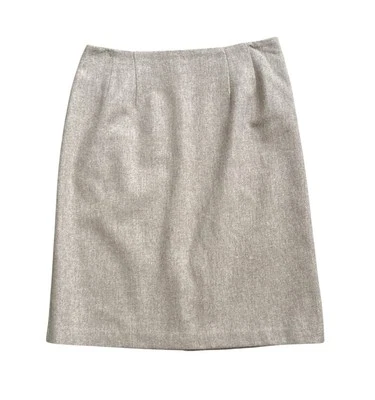 Falda recta de negocios JG HOOK para mujer talla 12 vintage beige 100 % lana Foto 1 de 4