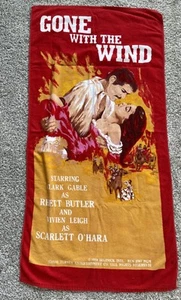 Vintage Vom Winde verweht Promo Strandtuch MGM Studios Rhett & Scarlett - Bild 1 von 11