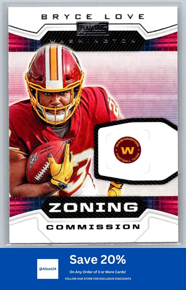 2020 Panini Playbook #ZC-22 Bryce Love Zoning Commission Washington D92 - Image 1 of 2