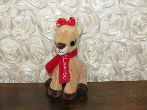 Clarice Plush Rudolph Reindeer Red Scarf Booties Animal Adventure Small 7.5" - Picture 1 of 3