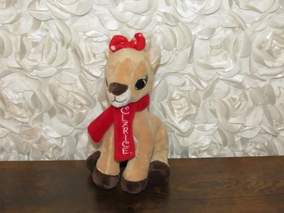 Clarice Plush Rudolph Reindeer Red Scarf Booties Animal Adventure Small 7.5" - Image 1 of 3