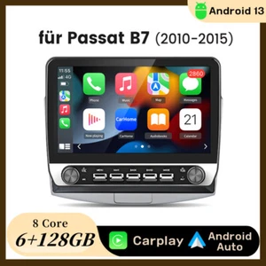 Carplay Android 14 Autoradio Für VW Passat B7 2010-2015 6+128G GPS Navi 4G BT FM - Bild 1 von 19