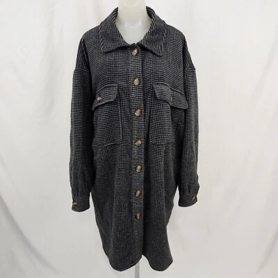 Rachel Comey X Target женщин большого размера серый антрацит чек куртка Shacket 1 X - Изображение 1 из 4