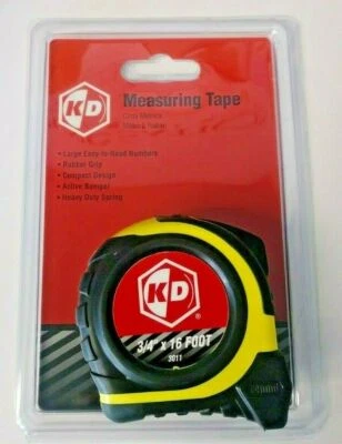 KD Tools 3011 3/4" x 16 Foot Locking Measuring Tape with Rubber Grip - Image 1 of 2