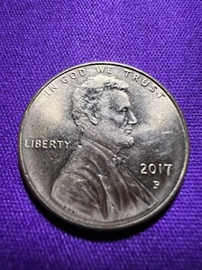 2017-P Lincoln Cent-OBV Grease strike thru. - Picture 1 of 13
