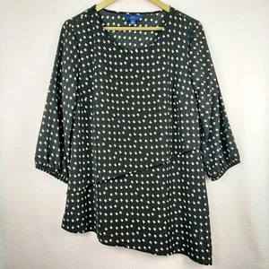 Apt 9 Women Geometric Print 3/4 Sleeve Tunic Layered Slimming Brown Color Size M - Picture 1 of 12