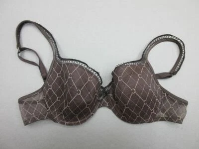 34C Chantelle Womens Brown Underwire Padded Back Closure Demi Bra - Image 1 of 4