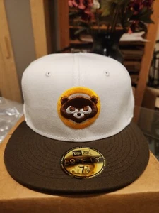 Cap USA Harlem Cubs All Star Game Fitted Hat White Brown Size 7 3/8 Brand New - Picture 1 of 2