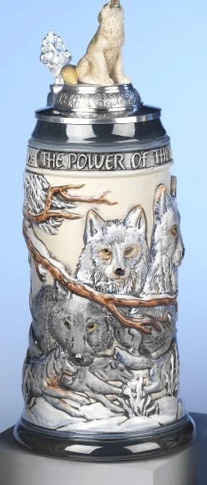 Bierkrug, Krug, Seidel, Bier, Wolf - Krug, German Beer Stein, Stein, Wolves,Beer — 第 1/1 张图片