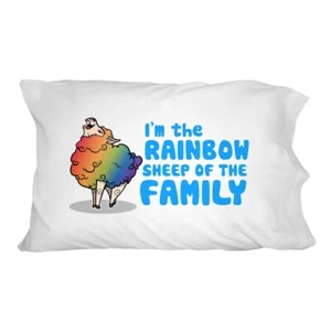 Funda de almohada I'm The Rainbow Sheep of the Family Novedad del Orgullo Gay - Imagen 1 de 3