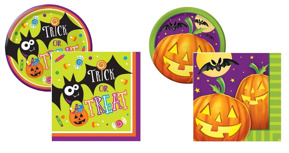 Creative Converting Party Creations Matching Halloween Paper Plates and Napkins - Image 1 of 1