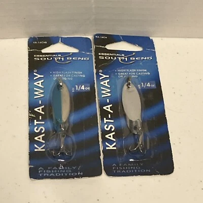 Lote de 2 cucharas South Bend KastAway 1/4 oz Foto 1 de 2