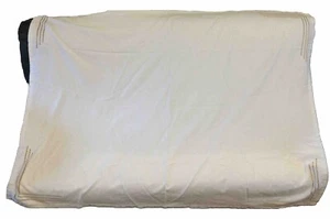 FIFTH AVENUE 100 % Baumwolle Weiß Geometrisches Muster Tischdecke 178 x 132 cm KOSTENLOSER VERSAND - Bild 1 von 5