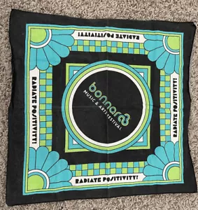Bonnaroo 2021 Memorabilia Radiate Positividad Bandana Máscara 20”x20” - Imagen 1 de 4