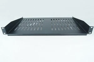 SHELF 2U 400MM DEEP FOR 19 INCH RACK BLACK for AV rack Data Rack - Afbeelding 1 van 8