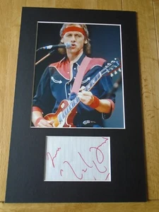 Autógrafo auténtico firmado genuino Mark Knopfler Dire Straits - UACC / AFTAL. - Imagen 1 de 2