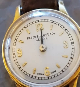 Lady Patek Philippe 18K Solid Yellow Gold Wrist Watch Runs #042425-2 - Picture 1 of 5