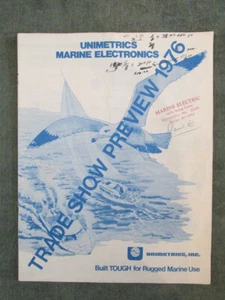 1976 Unimetrics Marine Electronics Messekatalog Seapiper Radio Dolphone 75 - Bild 1 von 4