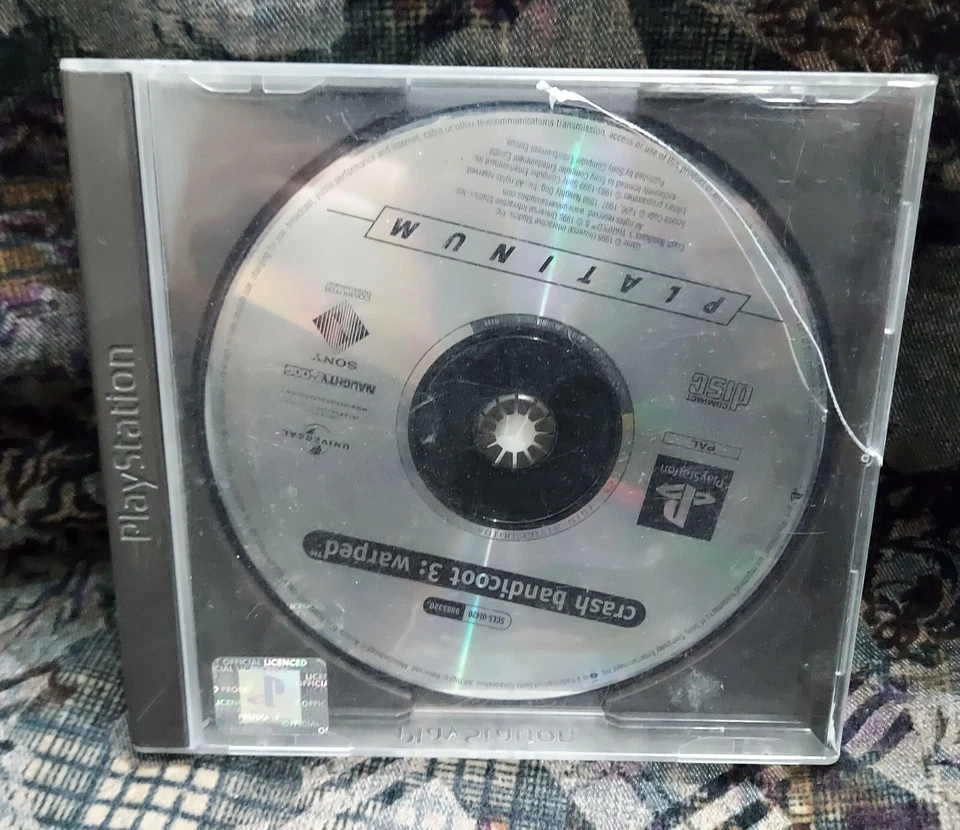 Play Station Spiel PS1 Crash Bandicoot 3 Warped ohne Cover ohne Anleitung - Bild 1 von 1