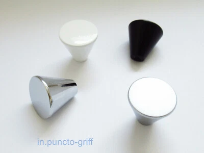 Möbelgriff Möbelknopf Knauf Türknopf Knopf Griff Scharz Weiß Chrom Silber V140 - Bild 1 von 2