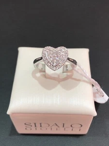SIDALO ANELLO CUORE IN ORO 18 KT CON DIAMANTE DI KT 0,44 M5269 - Foto 1 di 2