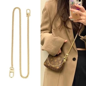 Gold Crossbody Should Chain Strap Replacement for Louis Vuitton Pochette 47”