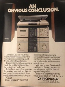 Anuncio impreso vintage Pioneer 1982: An Obvious Conclusion - Imagen 1 de 1
