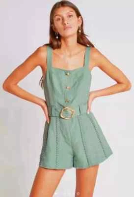 Mono Completo Mujer Mono Verde Blanco Marrón Pantalones Cortos 16727 - Imagen 1 de 4