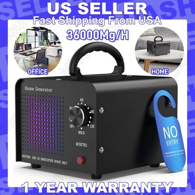 36000mg/h Ozone Generator Machine Air Purifier Ionizer Ozonator Timer for Home - Image 1 of 4