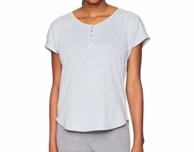 Женская пижамная рубашка Karen Neuburger Henley в полоску размер Small 33–34 дюйма - Изображение 1 из 4