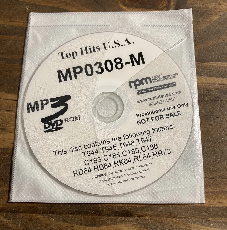 RPM Top Hits USA Promo Only (DVD/MP3 format) - MP0308-M March 2008 Foto 1 de 1