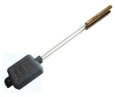 28" Cast Iron Square Pudgy Pie Maker Pudgie Sandwich Camp Fire Cooker + Recipes - Image 1 of 4