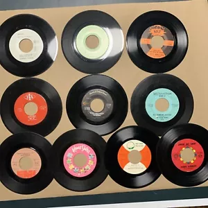 Lot of 10 1950s-1970s 45rpm Records See Pics For Condition & Variety - Foto 1 di 20