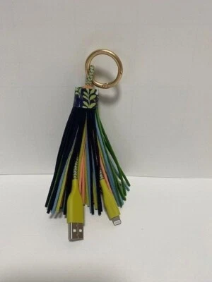 BRAND NEW Heyday keyring iPhone iPad charger, multi color tassel  - Image 1 of 4