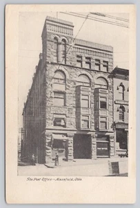 Mansfield Ohio The Post Office OH Postcard - Picture 1 of 2