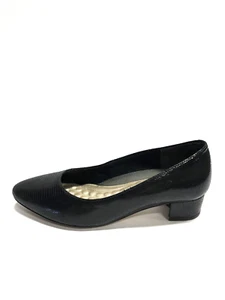 Walking Cradles Womens Heidi Pump Heel Black Patent Size 7.5 WW - Picture 1 of 5