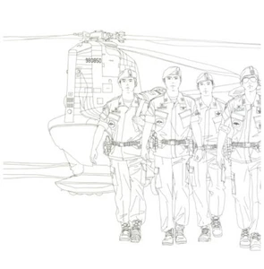 Korean Drama Descendants of the Sun Coloring Book 84 Pages - Picture 1 of 5