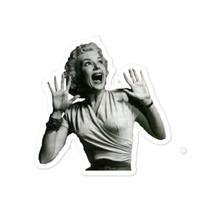 Scared Woman 50s Era Sticker Vinyl jdm stance scary halloween decor horror  - Picture 1 of 4