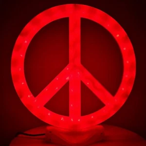 Illuminated Nuclear Disarmament Peace Symbol Ambient Mood Lamp With Multifunctio - Picture 1 of 17