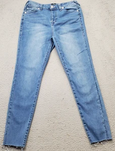 True Religion Super Skinny Jeans Damen 32 Blau Denim Halle High Rise ausgefranster Saum - Bild 1 von 8