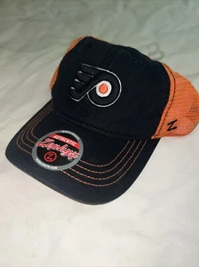 Zephyr NHL Philadelphia Flyers "Jolt" Curved Bill Trucker Mesh Hat BRAND NWT - Picture 1 of 9