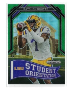Kayshon Boutte RC 2023 Panini Prizm Selecciones del draft #SO-9 Green Prizm - Imagen 1 de 2
