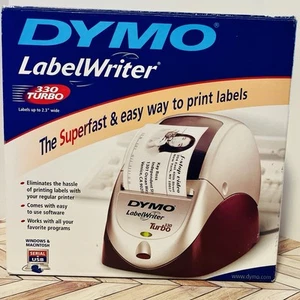 DYMO Labelwriter 330 Turbo Thermal Label Printer USB A/C Adapter Extra Labels - Picture 1 of 13