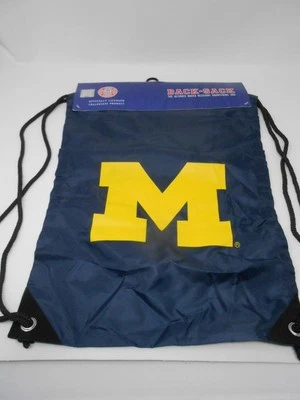 New Michigan Wolverines NCAA Drawstring Bag Backpack Cinch Book Sack B154 - Image 1 of 4